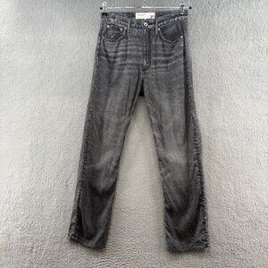 Rag & Bone rb Miramar Gray Black Wash Sweatpant Jeans Hemmed Size 27